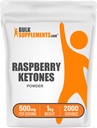 BulkSupplements.com 라즈베리 케톤 분말 - 라즈베리 케톤 보충, 산화 방지제 소스 - 에너지 지원, 글루텐 무료, 500mg 서빙 당, 1kg (2.2 파운드) (팩 1)