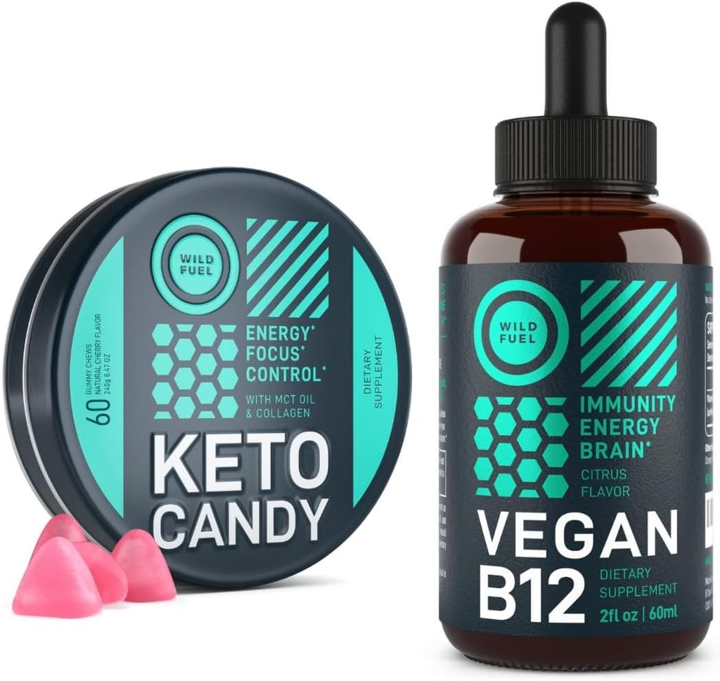 WILD FUEL Keto Gummies와 Vegan B12 에너지 뭉치