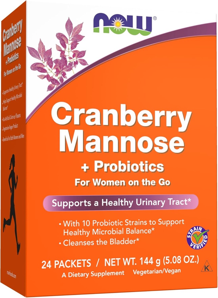 이제 보충제, Cranberry Mannose + Probiotics 10 Probiotic Bacterial Strains, 24 / 박스 혼합