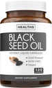Black Seed Oil - 120 Softgel 캡슐 피부 건강 (Non-GMO & Vegan) Cold-Pressed Nigella Sativa 비타민 E를 가진 순수한 까만 Cumin씨 기름 - 500mg 각각, 2 캡슐 봉사 당 1000mg