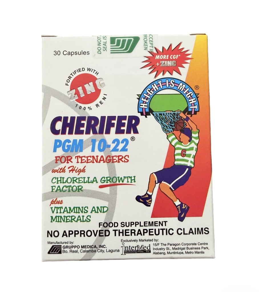 Chlorella 성장 인자를 가진 Teenagers를 위한 아연을 가진 체리퍼 PGM 10-22 캡슐, 및 Taurine 30의 캡슐