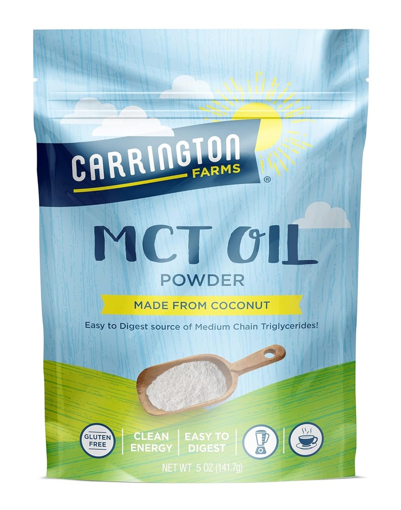 Carrington 농장 - 유기 MCT 오일 분말 - 글루텐 무료, Hexane 무료 - NON GMO - Keto 친절하고 유제품 무료