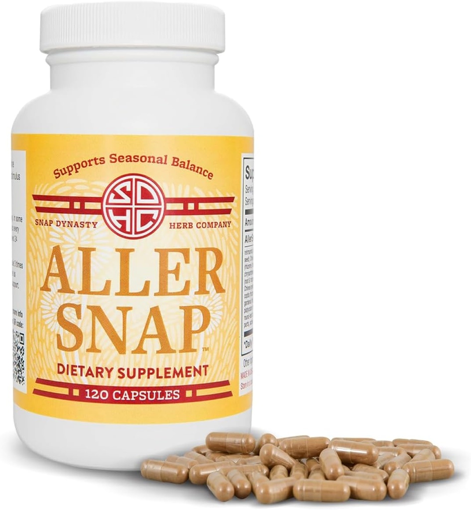 Snap Dynasty Aller Snap - 120ct 캡슐, 팩 1 - 식물 기반 Seasonal 지원 건강한 히스타민 응답, 히스타민 지원 보충, 제약 없음