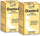 태평양 자연의 Oramin G (30 Softgels) 한국 인삼, 알로에 Vera, 비타민 B 복합체 및 에너지, 면역력 및 영양 지원 - 2 팩