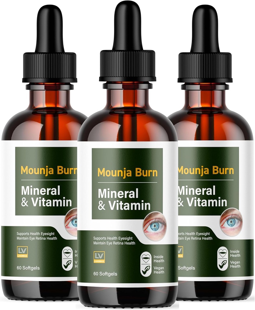 (3 팩) Mounja Burn Advanced Drops 공식 3 병 90 일