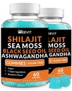 Shilajit Sea Moss Ashwagandha Gummies, 검은 씨앗 오일, 남자를위한 비타민 C D & 여성, Shilajit 및 Ashwagandha Gummy, 면역, 흡수 및 에너지 지원을위한 모든 보충제