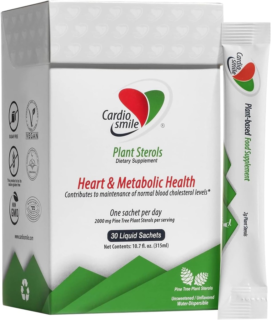 2000mg 식물 Sterols는 심장 & 신진 대사 건강 지원을 위한 1400mg beta Sitosterol를 가진 건강한 콜레스테롤 수준을, 단일 용도 액체 패킷에 있는 30 일 공급 지원합니다