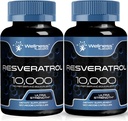 WELLNESS LABSRX Resveratrol 1000mg 캡슐 - 240 개 - 일본어 Knotweed Extract Resveratrol - 2 팩