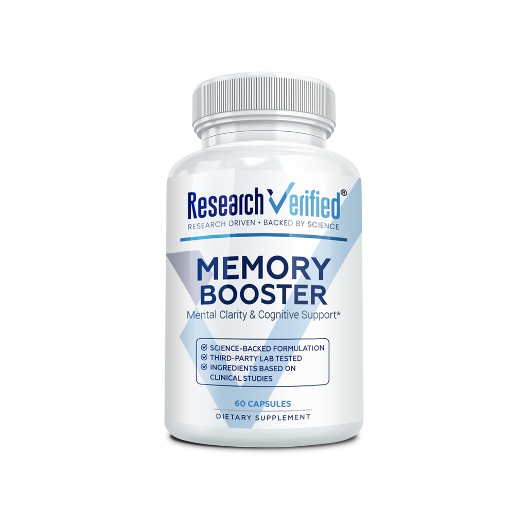 연구 검증 된 메모리 부스터 - Nootropic 보충 - Cognition 및 Memory 강화 - Lion 's Mane, Ginkgo Biloba, BioPerine - 60 캡슐 - Non-GMO - 미국에서 제작 됨