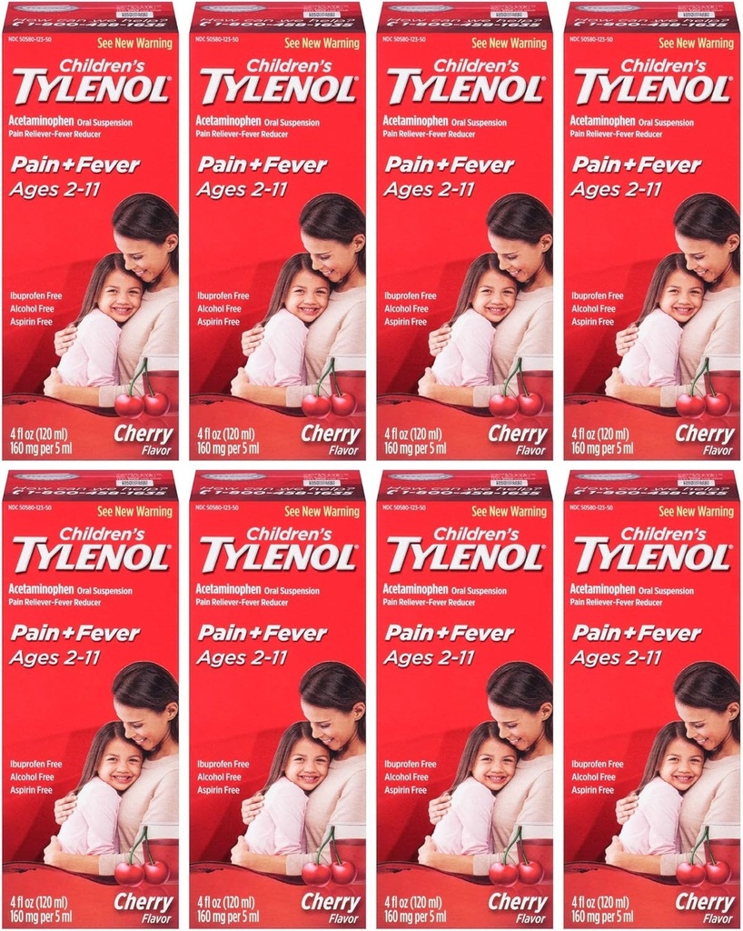 Tylenol Chld Cherry Liq 크기 4z Tylenol 아이들의 벚꽃 폭발 구두 현탁액