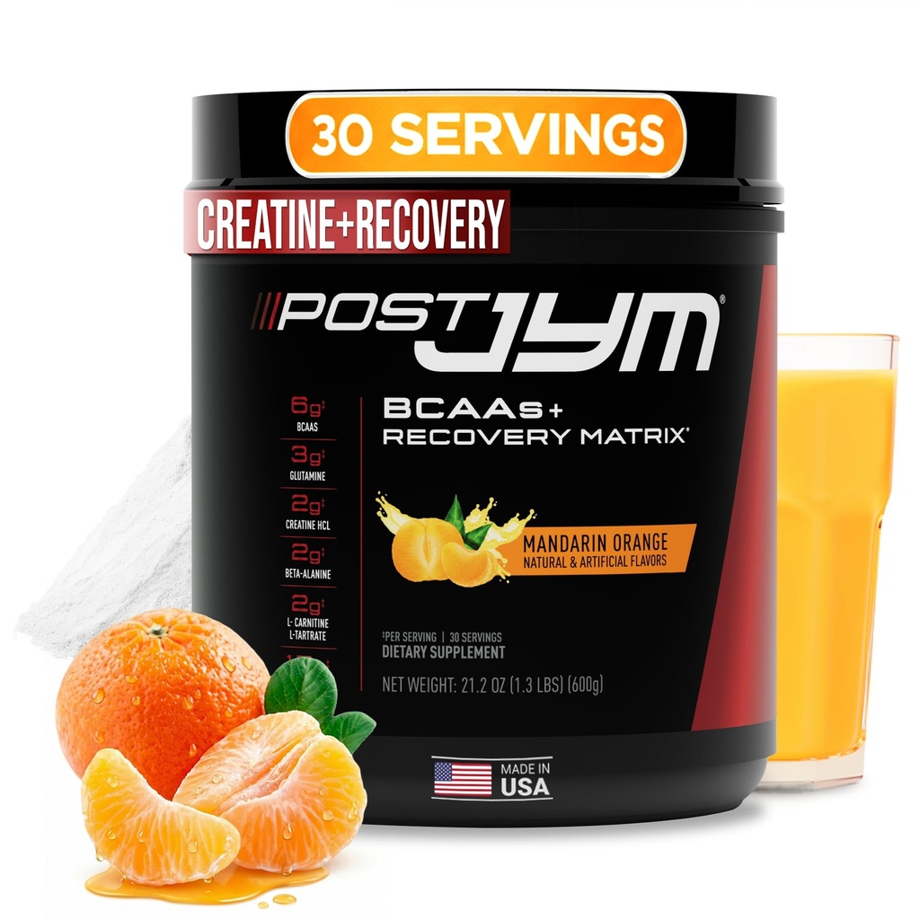 JYM 보충교재 과학 포스트 JYM 활동적인 모체 만다린 오렌지 아미노 회복 분말 순수한 Creatine HCL, BCAA의 글루타민, 카르니틴, 베타인, 힘을 위한 타우린, 수선, 성과 30의 서빙