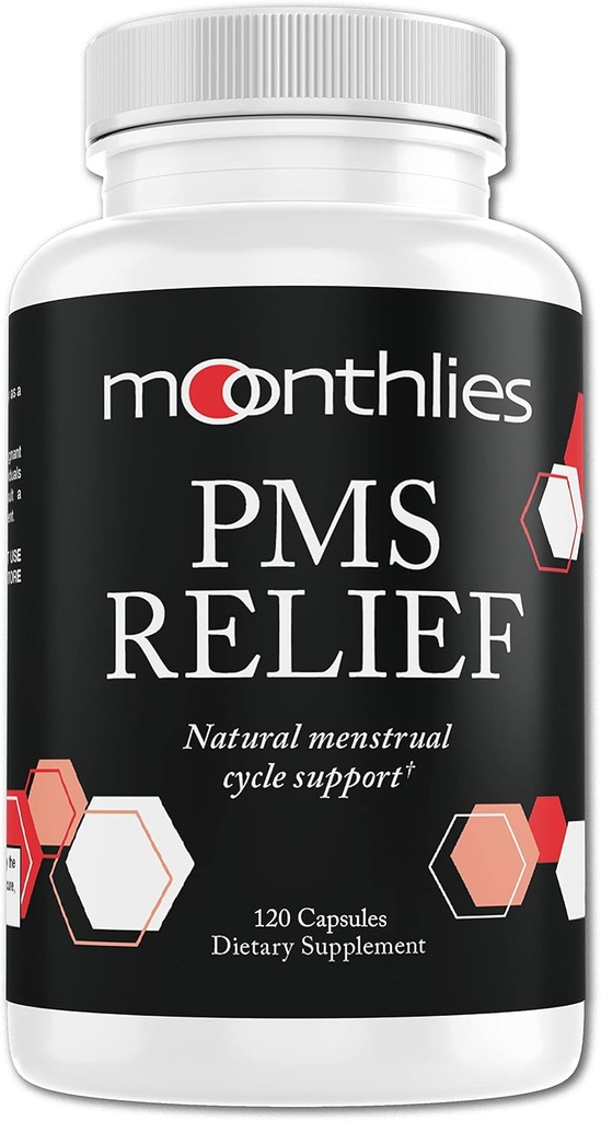 여성 생리주기 지원을위한 월별 PMS 완화 보충 - Naturallly Balance Mood Swings, Period Cramps, Bloating, Fatigue, Water Retention, PMDD, Perimenopause (60 일 공급 120 캡슐)