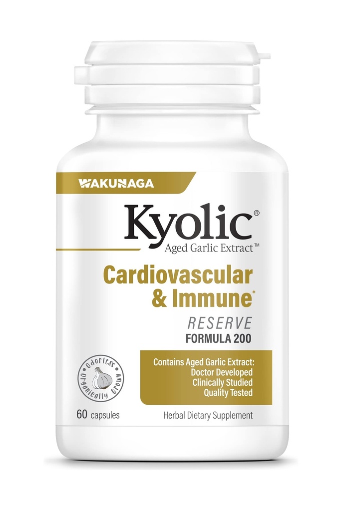 Kyolic Aged 마늘 추출물 공식 200의 심장 혈관