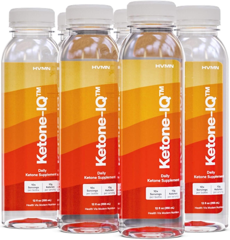 Ketone-IQ - Ketones에서 당신의 연료를 얻으십시오. 설탕 없음, 소금 없음, 카페인 없음. 60 음료 용 케톤을 Rapidly Elevate Ketone 레벨로 제공합니다. 새로운 & 향상된 정립! (6 ct)