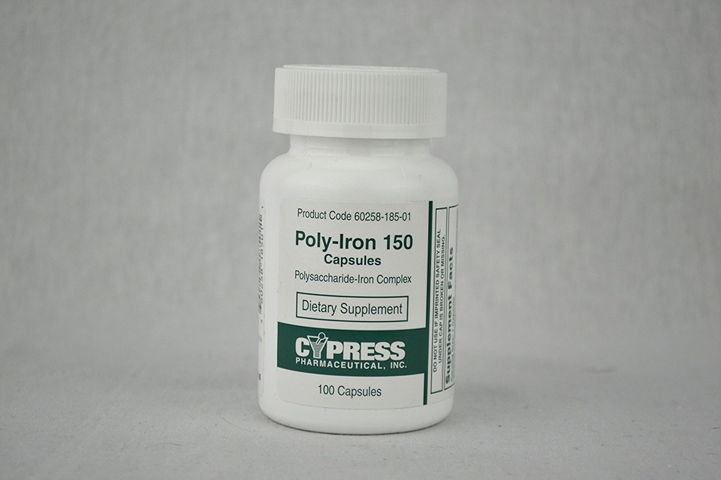 Cypress Poly-Iron 100 모자는 Niferex 150Mg에 비교합니다 - 100의 상자 - 모형 185-01 [건강하고 아름다움]
