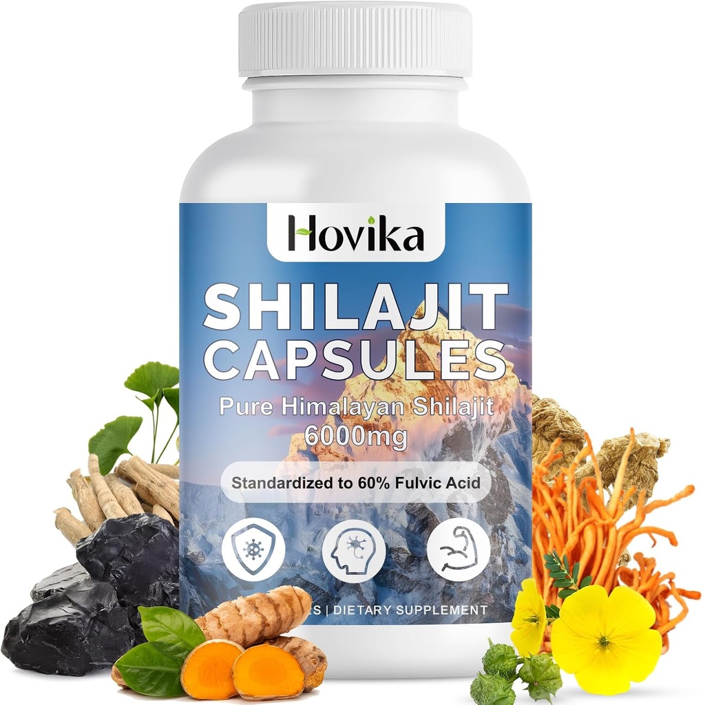 Shilajit 순수한 Himalayan 6000MG의 남자 & 여자를 위한 Shilajit 수지 보충교재 60% Ashwaganhda를 가진 Fulvic 산 Shilajit 캡슐, Maca, 에너지, 힘, 면제, 120의 캡슐을 위한 Rhodiola Rosea