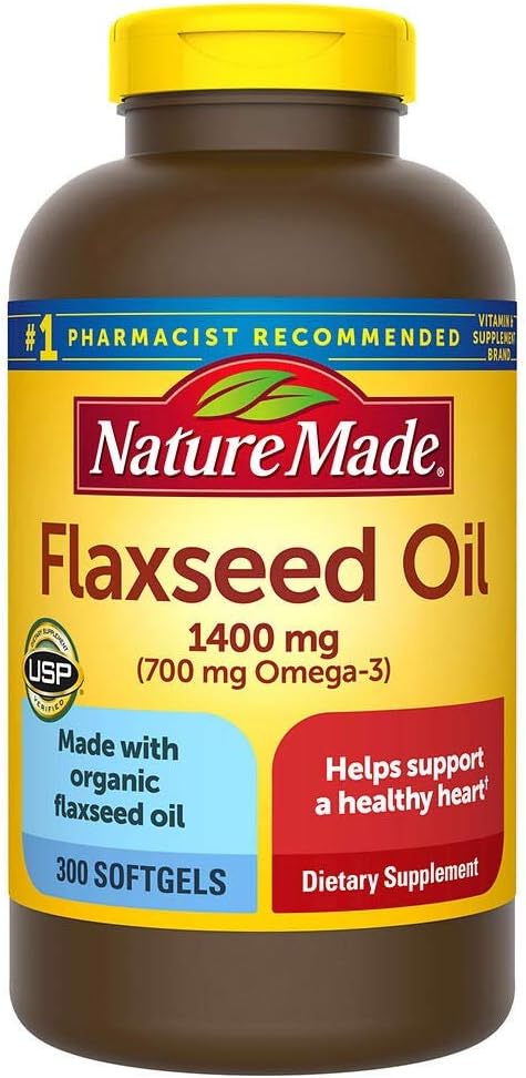 성격은 유기 Flaxseed 기름 1400 mg Omega-3 700 mg 300 Softgels를 만들었습니다
