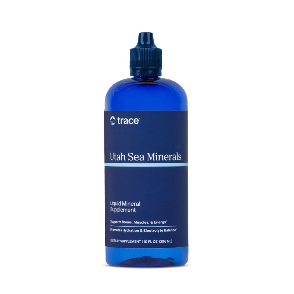 Trace Minerals Utah Sea Minerals - 바다 무기물과 액체 영양 보충 - Ionic Trace Minerals, 마그네슘 및 더 많은 에너지 보충 - 지원 심장 건강 - 10 fl oz