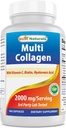 여자 & 남자를 위한 제일 자연적인 다 교원질 알약 2000mg - 유형 I II III V x, Biotin, Hyaluronic 산 & 비타민 C를 가진 머리 피부와 못을 위한 가수분해된 교원질 펩티드 캡슐