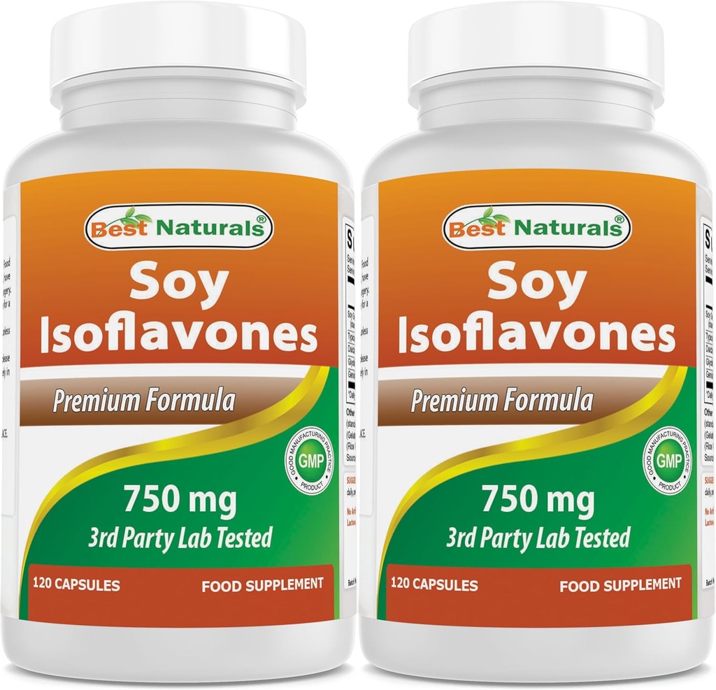 최고의 Naturals Soy Isoflavones 750 mg 120 캡슐 (120 개)