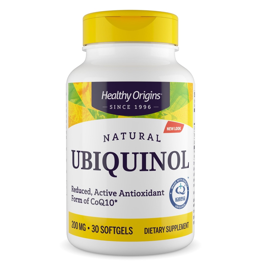 건강한 근원 Ubiquinol (CoQ10)의 활동 모양, 200 mg - 심장 건강 & 산화를 억제하는 지원을 위한 Ubiquinol 보충교재 - 글루텐 자유로운 & 비 GMO 보충교재 - 30 Softgels