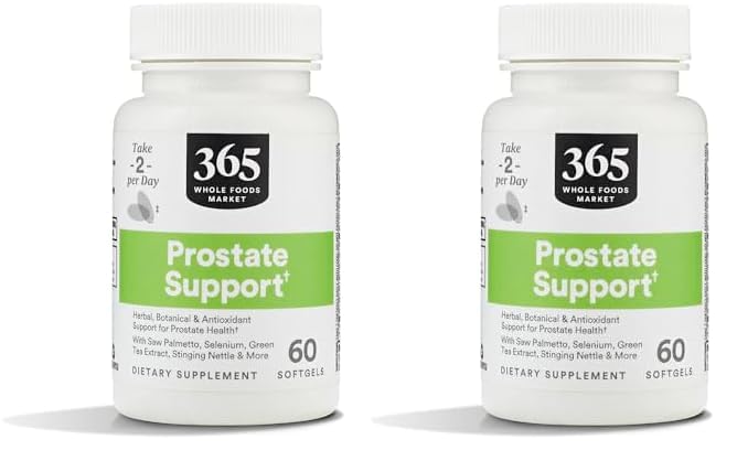 전체 식품 시장, 전립선 지원, 60 Softgels (팩 2)