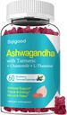 Ashwagandha Gummies, Immunity, Relaxation, Ashwagandha 보충제 남성 및 여성, 천연 블루 베리 맛, 60 조사 지원