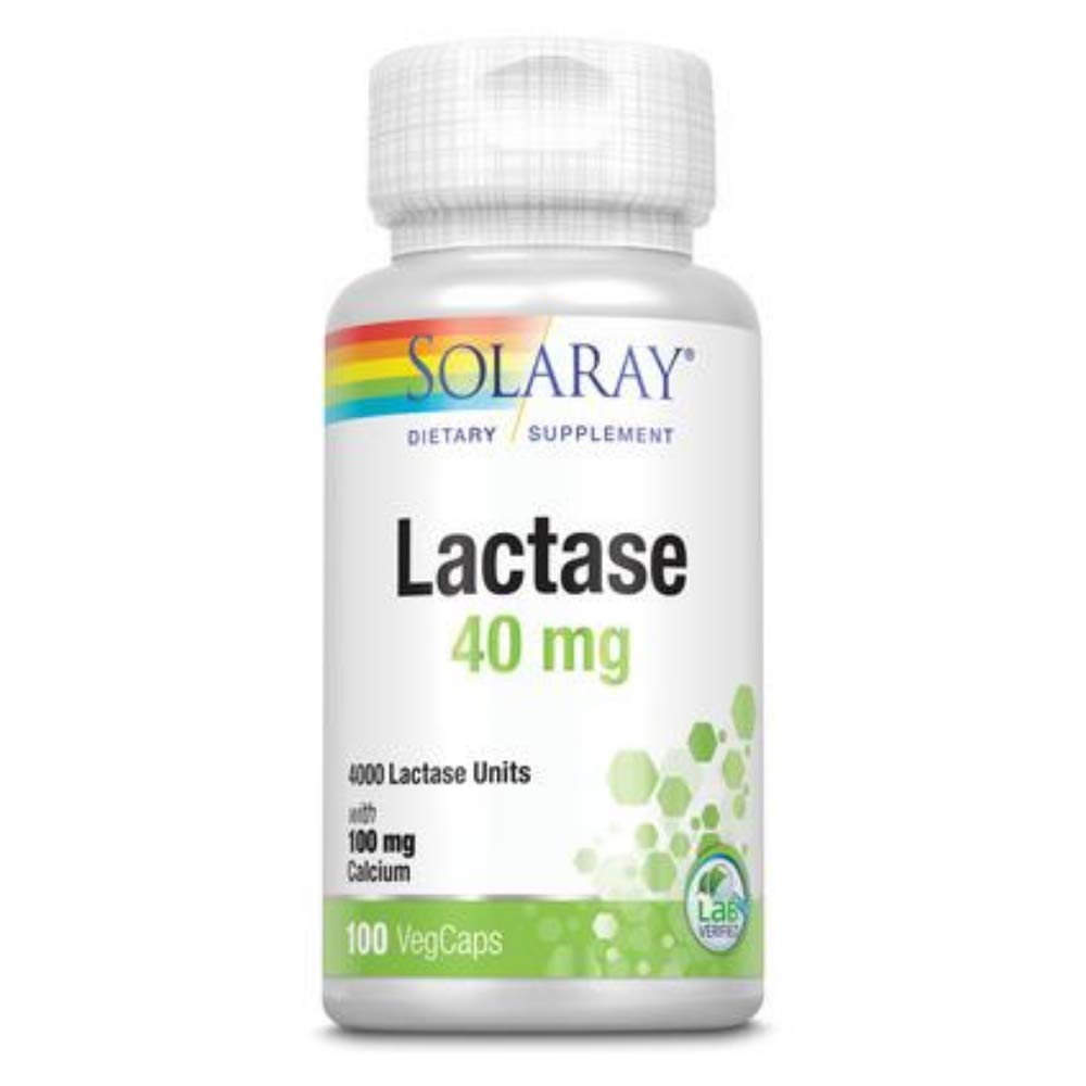SOLARAY Lactase 캡슐, 40mg | 100개 조사