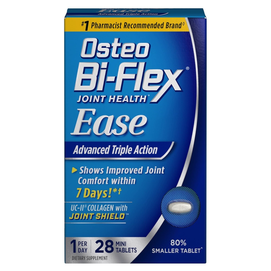 Osteo Bi-Flex Joint Health Ease Advanced Triple Action Mini Tabs - 28캐럿, 3 팩