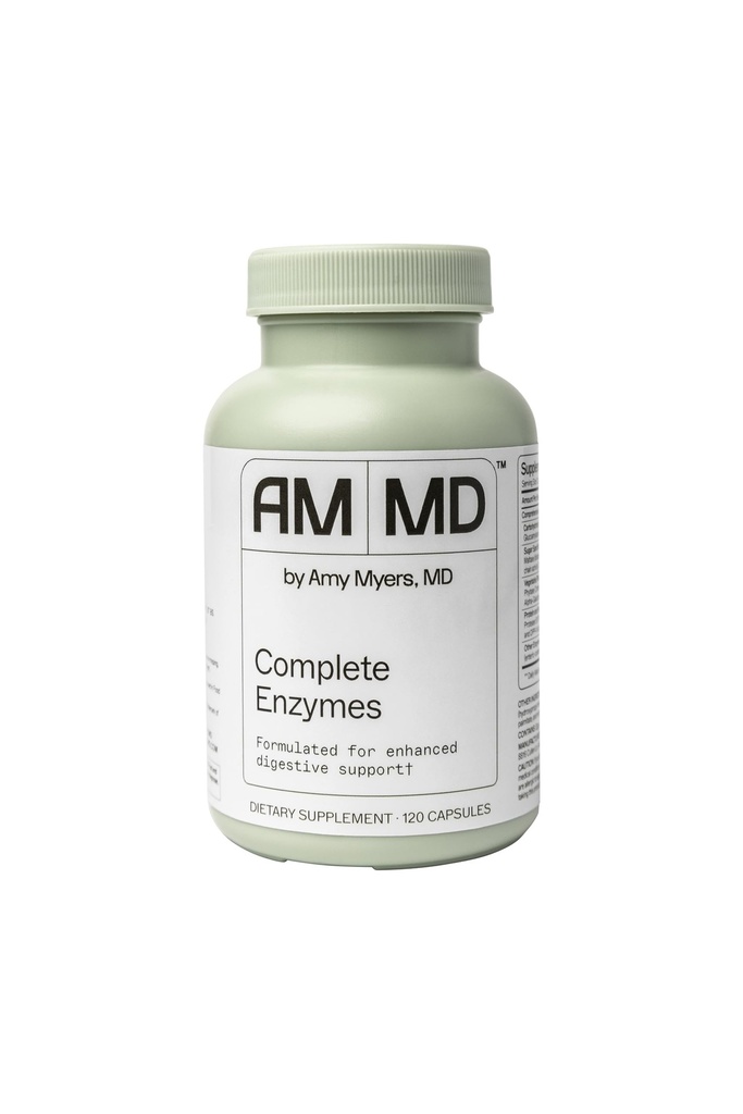Amy Myers MD Complete Enzymes - Gut Care & Digestive Health Support 보충교재 - 매일 건강한 미생물 지원 영양 보충교재 - 120의 캡슐