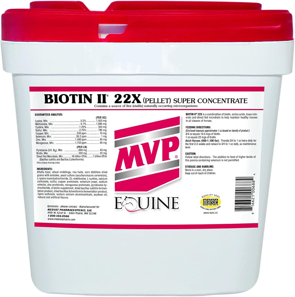 Biotin II 22X (35lb) 말을위한 Hoof 보충
