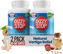 Vertigo Relief Product & Non-Drowsy Motion Sickness Pills: Nausea와 Dizziness, Ginger & Grape Seed Formula, Inner Ear Balance, Car, Cruise & Travel Essential, Stomach Support (80 Count – Pack of 2)