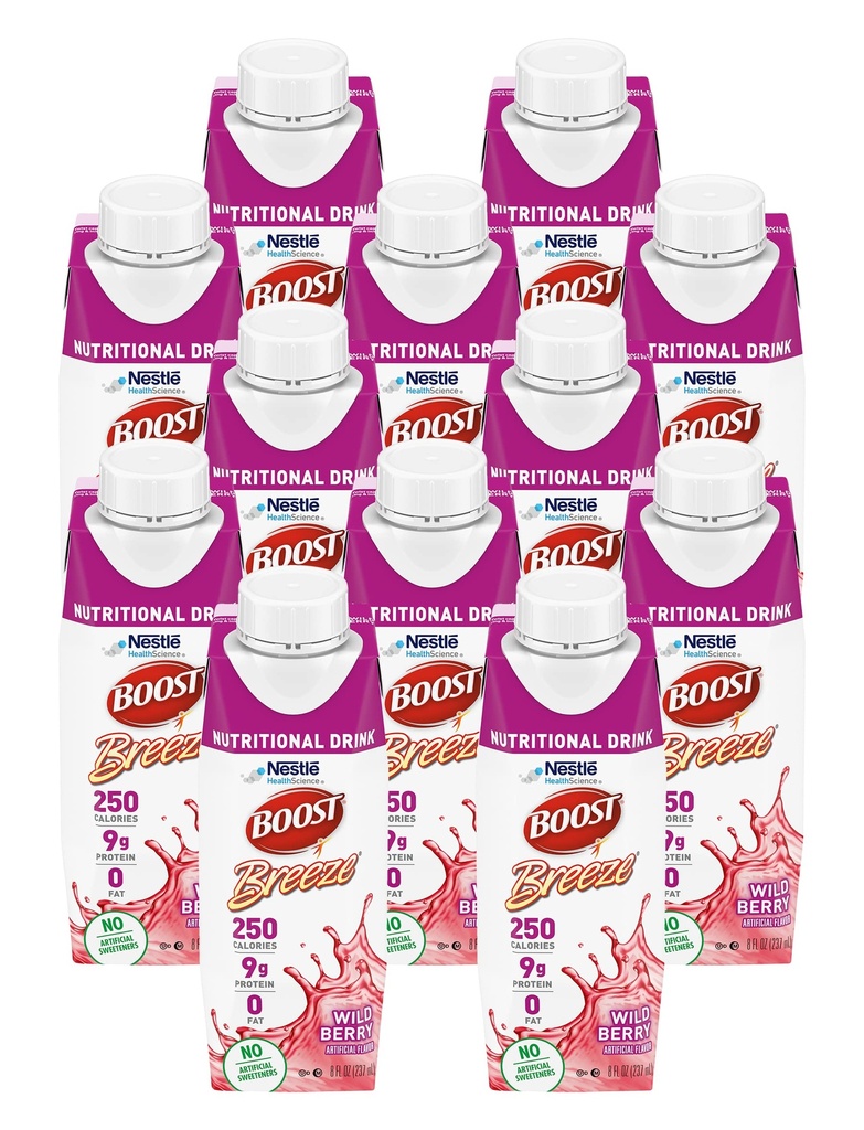 부스트 브리즈 영양 음료 와일드 베리, 8 Fl Oz (12 팩)