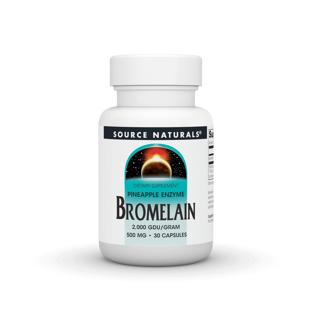 소스 자연 파인애플 효소 Bromelain - 2,000 GDU / GRAM - 500mg - 30 캡슐