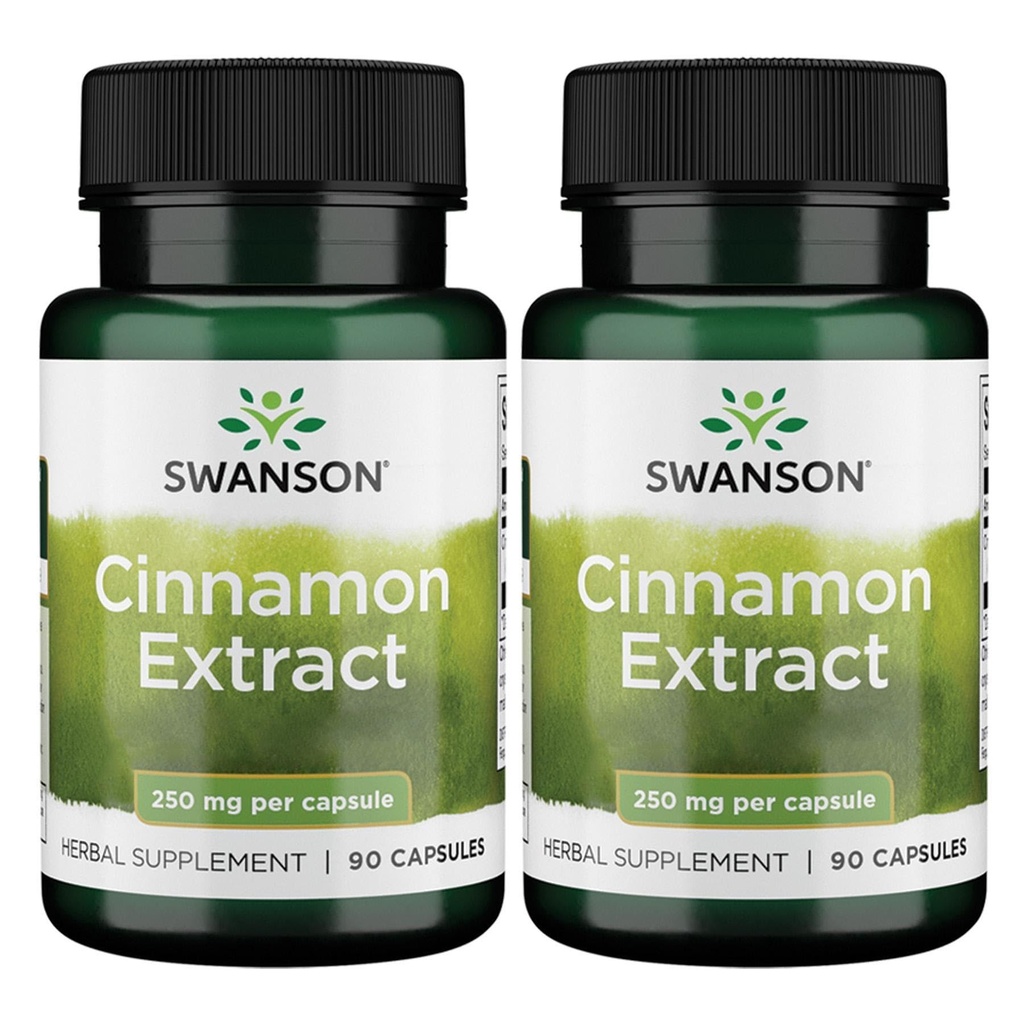 Swanson Cinnamon 추출물 (250mg, 90 캡슐) (2 팩)