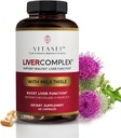 VITASEI Liver Cleanse Detox & Repair, Liver Complex W/Milk Thistle Extract, Garcinia, Curcumin C3, 지원 초본 다이어트 보충, 여성 및 남성, 60 캡슐에 대한 해독 포뮬