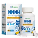 NR, TMG, Resveratrol, COQ10, NAD 보충교재, 노화 방지, 에너지, Boost NAD+를 가진 500mg NMNH, NMN 보충교재 대안 레벨, 60 캡슐