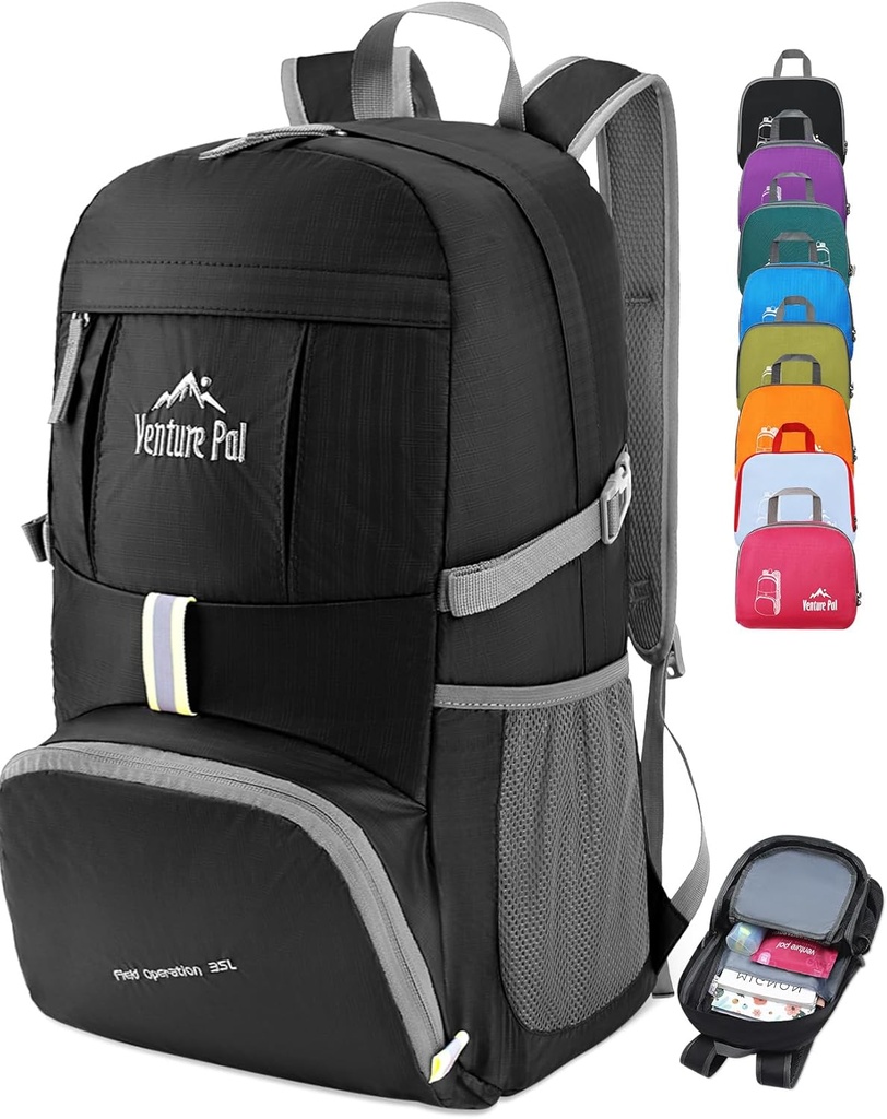 벤처 팔 35L 초경량 Packable 접이식 여행 캠핑 하이킹 야외 스포츠 배낭 Daypack