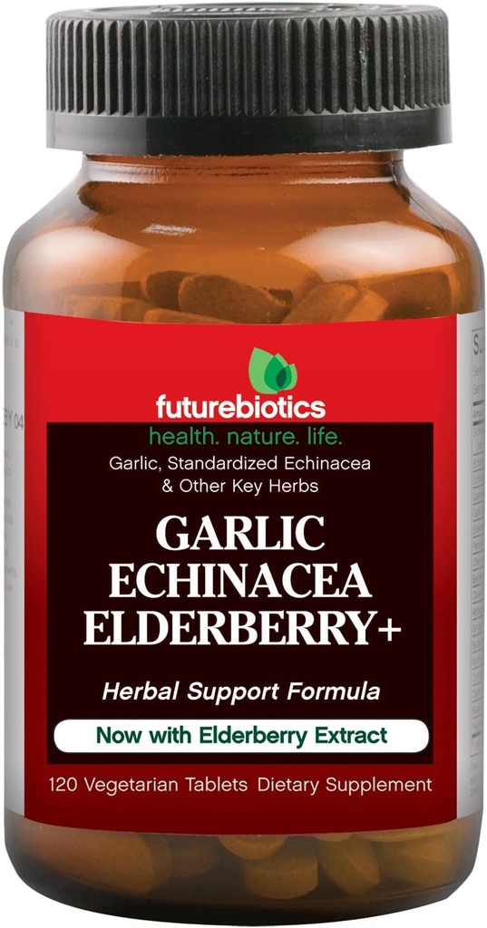 Futurebiotics 마늘 Echinacea Elderberry + 120 탭