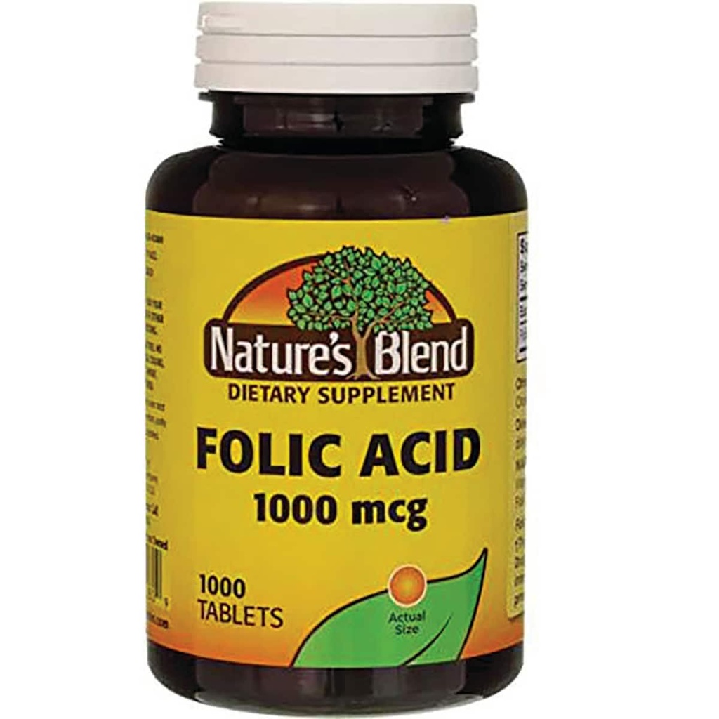자연의 혼합 Folic 산 1000 mcg 1,000 mcg 1000 탭