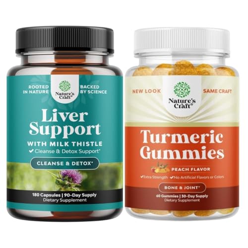 Liver Cleanse Detox & Repair의 묶음 상품 - Dandelion Root Choline Beetroot Artichoke Extract와 Turmeric Curcumin Gummies와 함께 Silymarin Milk Thistle은 Black Pepper Curcumin Powder와 공동 지원