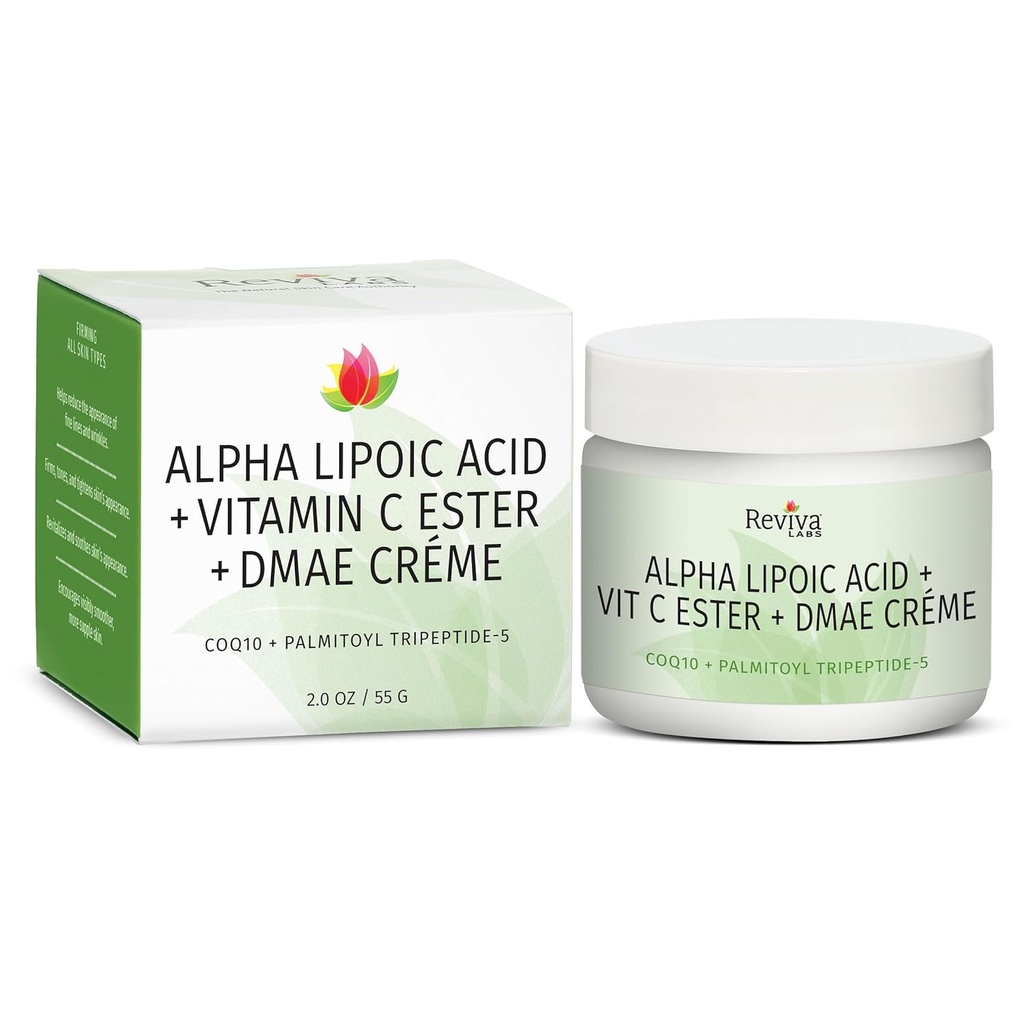 Reviva Labs 알파 Lipoic 산 비타민 C 에스테르와 DMAE 크림 -- 2개 oz