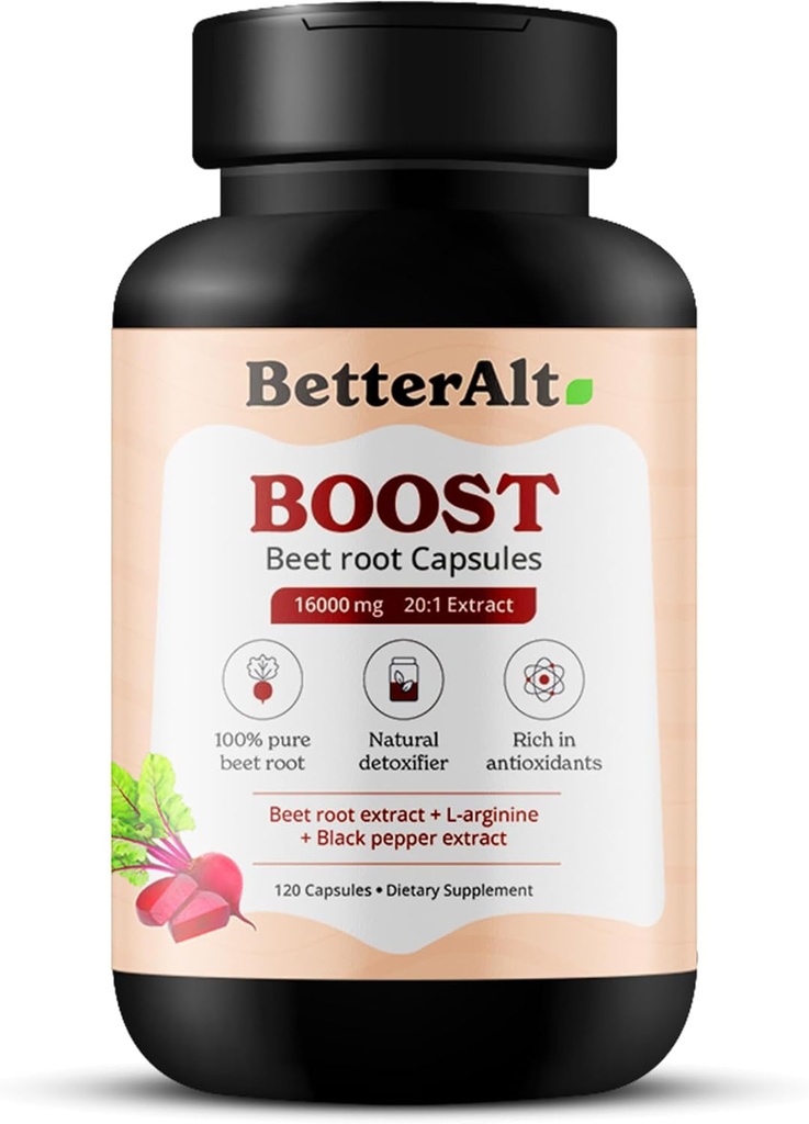 더 나은 Alt Beet 뿌리 분말 캡슐 (120 캡슐)