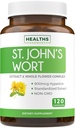 St John 's Wort 캡슐 - 강력하고 유력한 Saint John 's Wort Extract & Whole Herb Complex 매일 무드 지원을위한 900mcg Hypericin에 표준화 된 - Vegan Non-GMO & Lab Verified (120 모자)