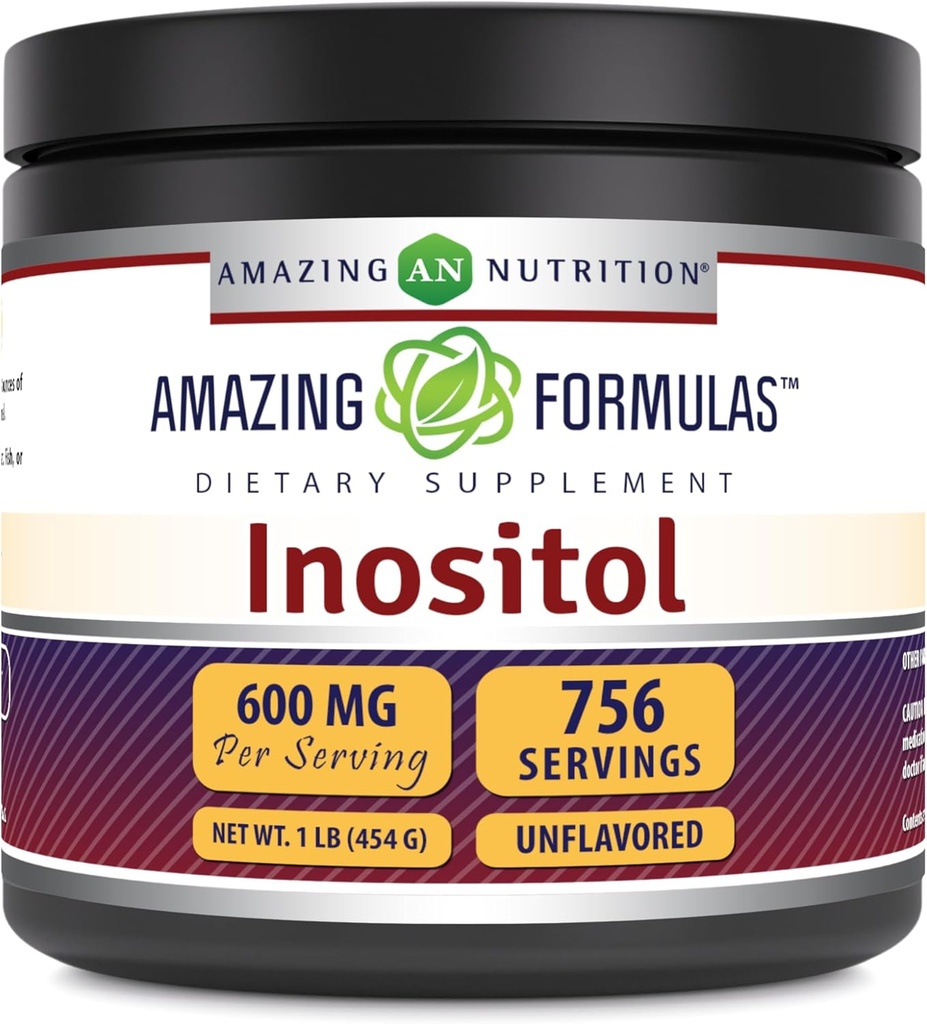 놀랄만한 수식 Inositol 분말 보충교재 | 600 Mg per 서빙 | 불확실한 | 1개 Lb (454 그램) | 비 GMO | 글루텐 프리 | 미국