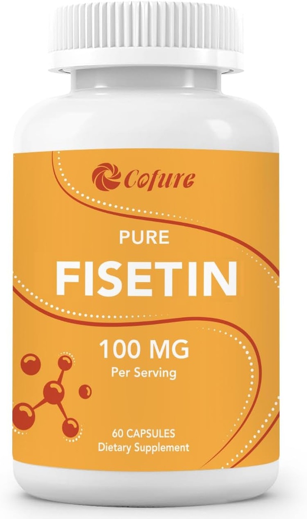 Fisetin 보충교재, 자연적인 생물 활성 플라보노이드의 100mg, 순수한 98%, 노후화 지원, 비 GMO, 글루텐 자유로운, 60의 캡슐, 60의 서빙