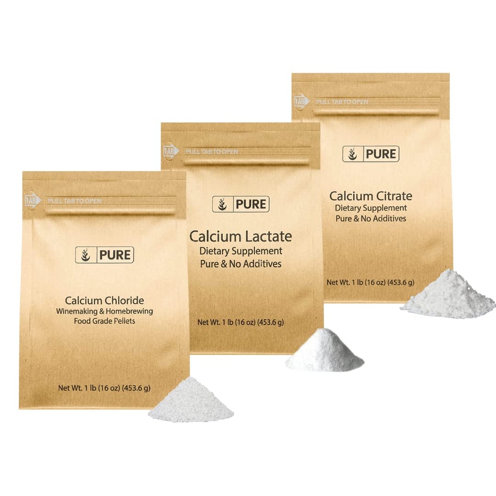 순수한 본래 성분 칼슘 뭉치 (1lb) 칼슘 염화물, 칼슘 구연산염, 칼슘 Lactate