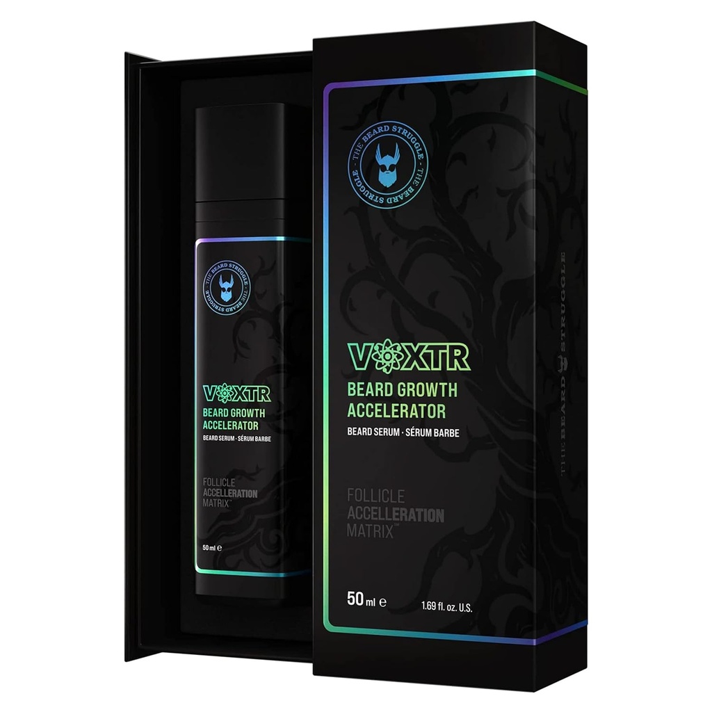 Beard Struggle Voxtr는 Follicle 가속 매트릭스와 함께 성장 세럼 - Beard Serum, 1.69 Fl. Oz. 미국