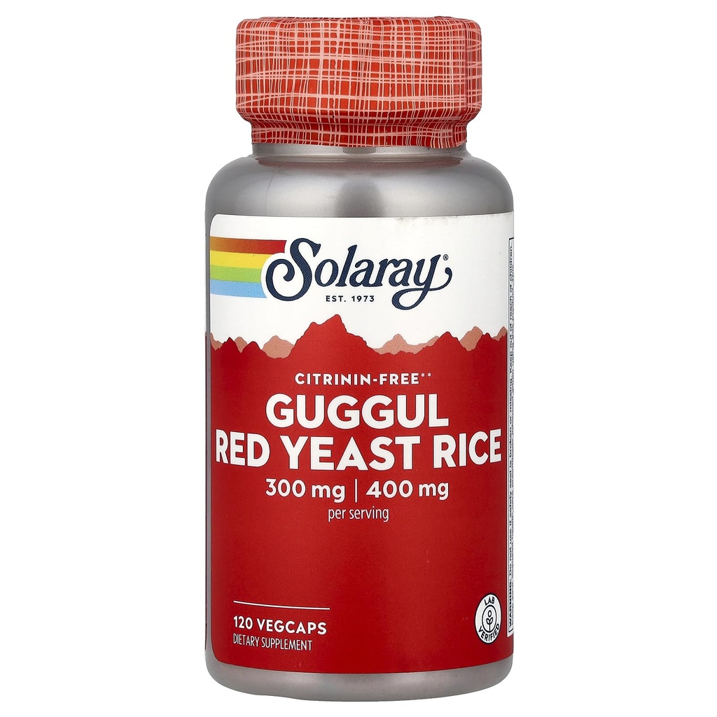 Solaray - Guggul & Red Yeast 쌀, 120 캡슐