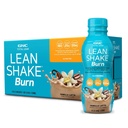 GNC Lean Shake Burn With Caffeine, Clinically Proven Weight Management, 음료 식사 교체 준비, 25g Protein with Zero Sugar, Vanilla Latte, 12 팩